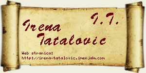 Irena Tatalović vizit kartica
